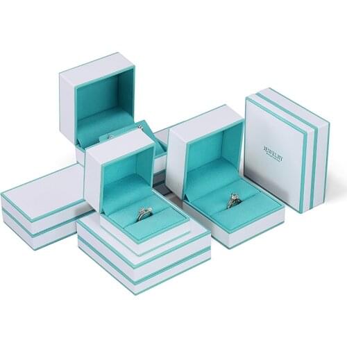 Elegant Wedding Ring Jewelry Box Packaging Chic Display Earrings Bracelets Necklace Jewellery Organizer Gift Case