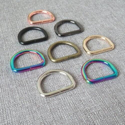 10 Pcs 25mm Metal Clasp D Ring DIY Handbag Bag Dog Pet Collar Leash Harness Belt Buckle Sewing Garment Accessories Purse Straps