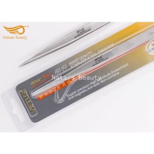 10pcs/lot VETUS SA Series Stainless Steel Hyperfine High Precision Antimagnetic Anti Acid Tweezers Pro Tool