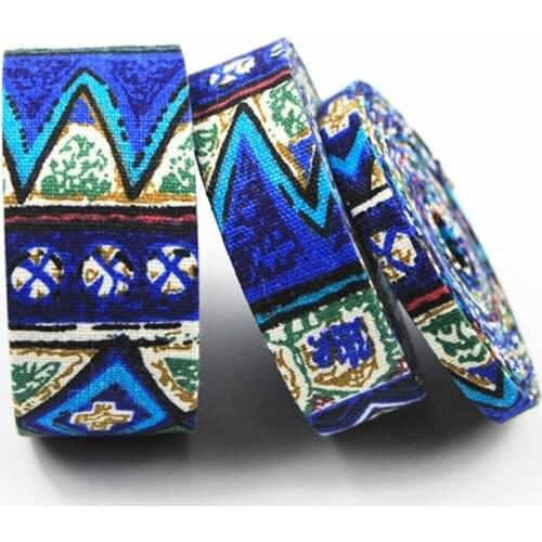 5Meter/Lot 10mm 25mm 40mm Colorful Hessian Linen Fabric Bohemian Ribbon Thick Hard Webbing Fashion Style DIY Hair Bow Material