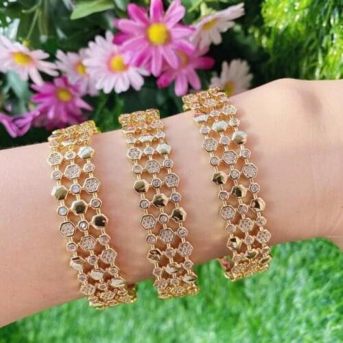 5pcs/lot New design colorful cz bangle,unique plated cubic zircon jewelry,popular bracelet cheap wholesale