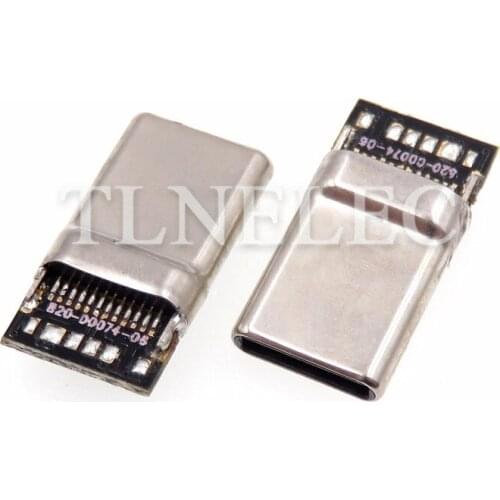 5pcs USB-3.1 Type-C USB Male DIY Solder Plug Connector Data Adapter Without Cover OTG Charging Terminal with PCB Board