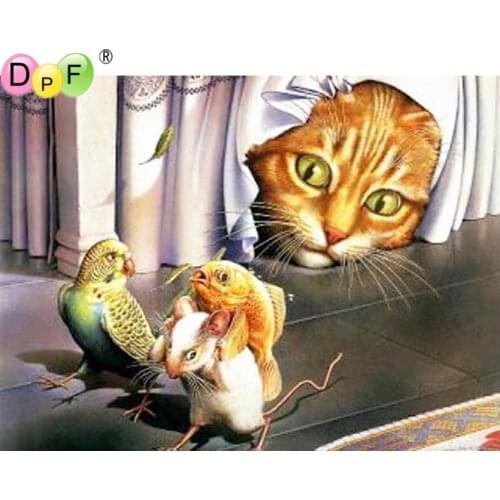 5D diamond painting cross stitch tiger portrait diy diamond painting round diamond painting embroidery mosaic decoration gift