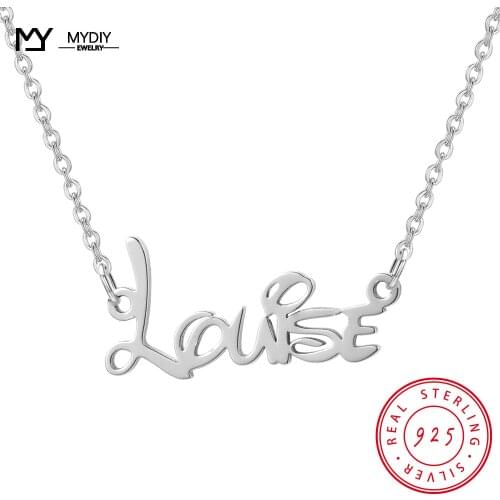 925 Sterling Silver Summer Personalized Custom Text Pendant Jewelry Gift Simple 2021 Trend Fashion Women Exquisite F09 MYDIY