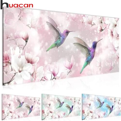 Huacan Diamond Mosaic Embroidery Bird 5D DIY Diamond Painting Flower Animals Modular Pictures Handicraft Bedroom Decoration