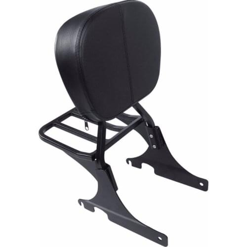 Motorcycle Black Sissy Bar Backrest Luggage Rack For Harley Softail Custom Heritage Springer Night Train FXSTC 1984-1999
