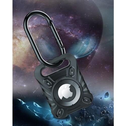 Case For AirTag Mecha PC Hard Protector Shell With Metal Keychain Shockproof Anti-Scratch Fall Protect Shell Cover For Air Tags