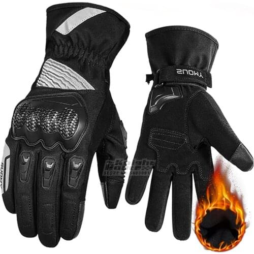 Black Men Winter Tactical Gloves Motorcycle Gloves Fleece Warm Full Finger Gloves Military Work Sports Gloves For Hunting Gloves