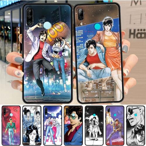 Black Soft Phone Case For Huawei P30 P40 Lite E P Smart Z P20 Pro Honor 9X 8X Play 9A Mobile Shell Cover City Hunter Comic