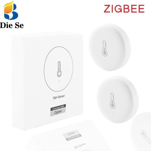 Smart Home ZigBee Temperature Humidity Sensor Kit Tuya Smart Life App Remote Control Work with Gateway, for Home Automation