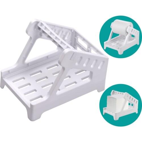 Label Holder for 4x6 Shipping Labels Printer Rolls Fanfold Labels 2 in 1 for Desktop Themal Label Sticker Dispenser Detachable