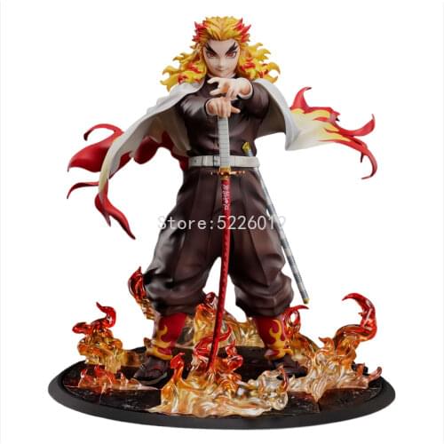 20cm Demon Slayer Action Figure Mugen Train Rengoku Kyoujurou Anime Figure Kimetsu No Yaiba Rengoku Kyoujurou Figurine Toys