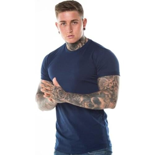 5 Colors Summer Men Short Sleeve Solid Color T Shirt Casual Round Neck Fashion Elastic Streetwear Solid Tshirt Hip Hop Tops 2021