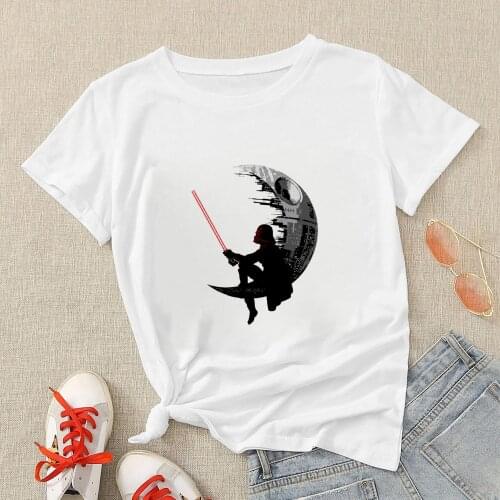Disney Star Wars T Shirt Women Streetwear Punk Style Tops Round Neck Shirt Harajuku Hipster Cool Unisex Clothes Tumblr Ropa 2021