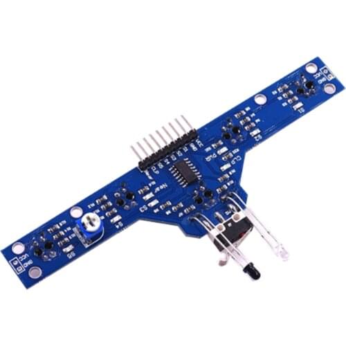 Intelligent electronic five road tracking module tracking sensor tracking module 5 function sending routine TCRT5000