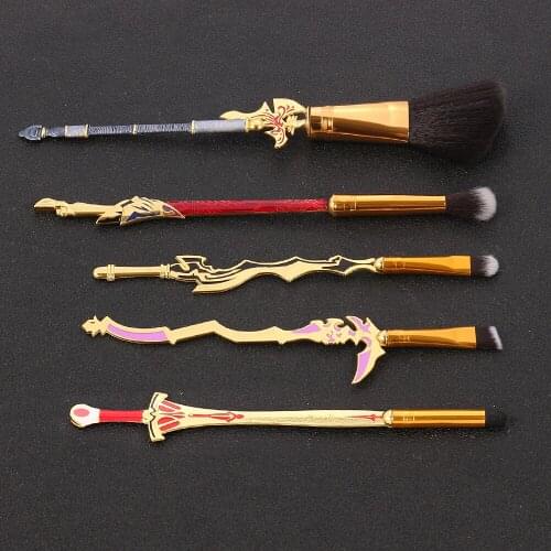 5pcs/Set Game FGO Fater Saber Tool Power Eye Shadow Cosplay Highlight Brushes Mask Pincel Makeup Brushes Prop Gift