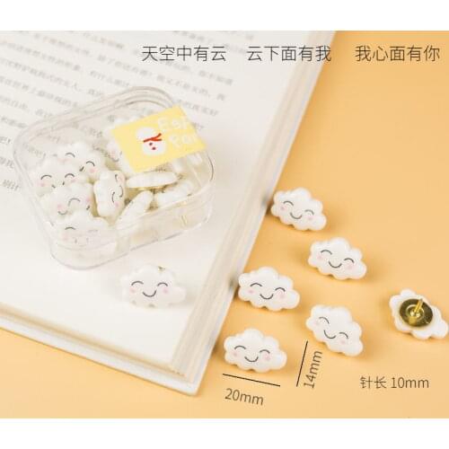 10 pcs/lot clouds Thumbtacks Push Pins Cork Board Thumb Tacks Pushpin Stationery Buttons Pins Office School Supplies