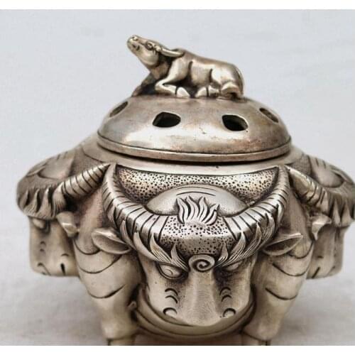 Antique Old MingDynasty censer,Five cattle incense burner,hand crafts,best collection&adornment,free shipping