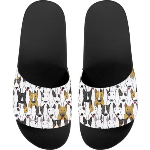 NOISYDESIGN Summer Dog Print Slippers Women Slippers Beach Casual Sandals Female Indoor Flip Flops Ladies Soft Slides Shoes
