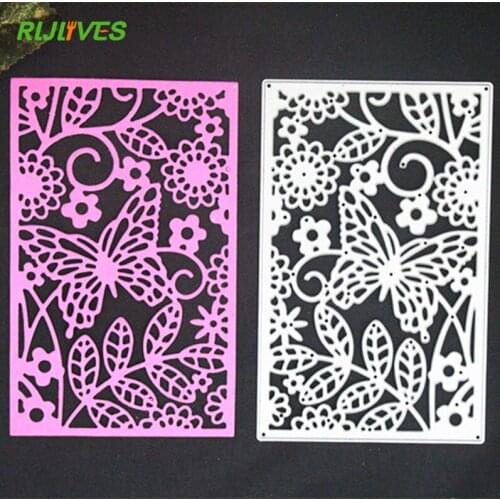 RLJLIVES Metal Cutting Dies Frame Butterfly Leaf Scrapbook Card Album Paper Craft Decorative Embossing Cutter