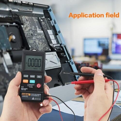 AN301/AN302 Mini Digital Multimeter 1999 Counts Portable AC DC Voltmeter Resistance Ammeter Power Meter Tester with LED Light