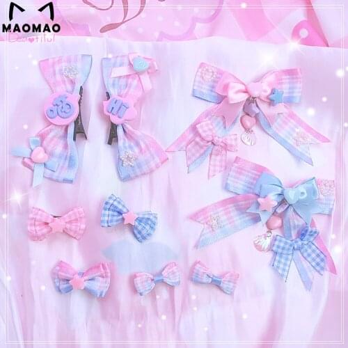 Soft Eva sister stars bow side clamp dream she marshmallow JSK hair accessories