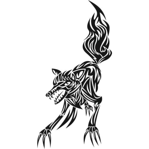 Pet wolf car stickers. Accessories. Suitable for decoration of Mercedes W204 Golf MK4 Toyota corolla and other models. PVC