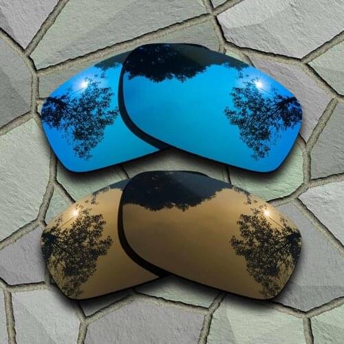 Sky Blue&Bronze Copper Sunglasses Polarized Replacement Lenses for Oakley Fives Squared