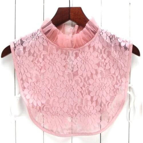 Feitong Women New Blouse Collar Clothes Shirt Detachable Collars Lace Floral womens tops and blouses #A35