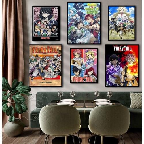 Anime Fairy Tail Poster, Wall Art, Fairy Tail Wall Decor, Anime Poster, Fairy Tail Wall Picture, Kids Room, Home Decor, Gift