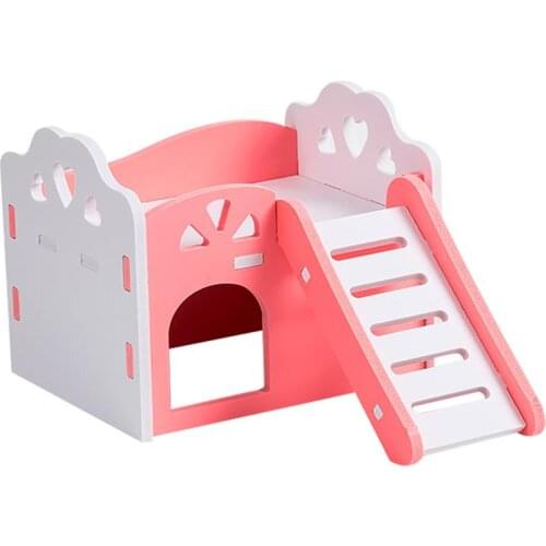 Dorakitten 1pc Hamster Plastic Hideout Washable Small Animal Hideout House Hamster Cage House Bed Nest Hamster Toy Pet Supplies