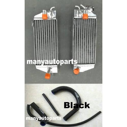 Fit FOR Cagiva WMX 125 WMX 250 1985-1988 1986 1987 aluminum Radiator +BLACK /BLUE hose
