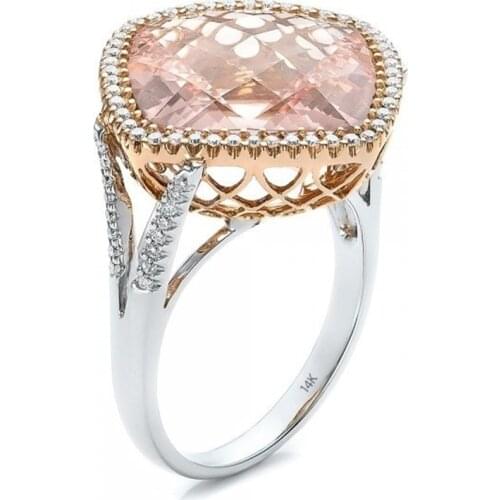 Hollow ring 925 Sterling silver AAA cz Promise Wedding Band Rings for women Bridal 2 tones Vintage Party Jewelry Gift