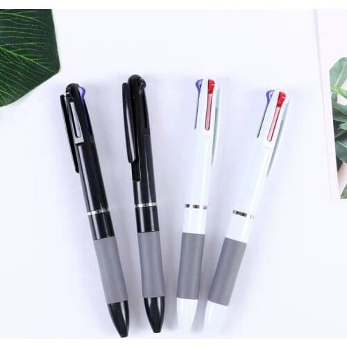 3 Colors In 1 Press Ballpoint Pen Red Black Blue 0.7mm Classic Ballpointpen Writing Pen Office School Writing Stationery