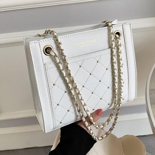 Quilted Chain Shoulder Bags for Women Lozenge Small Messenger Bag Ladies Diamond Lattice Handbags Lattice Designer Crossbody Bag