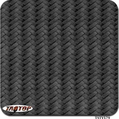 TAOTOP TSTY579 Black Carbon Fiber Pattern 0.5M*20M Water Transfer Printing Film Hydrographic Films
