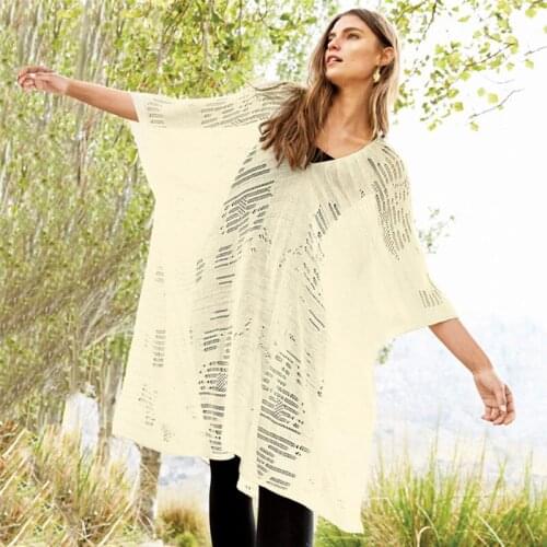 Knitted Bikini Cover up Tassel Tunic for Beach Pareos de Playa Mujer Kaftan Beach coverups for Women Swim suit Cover up #Q1035