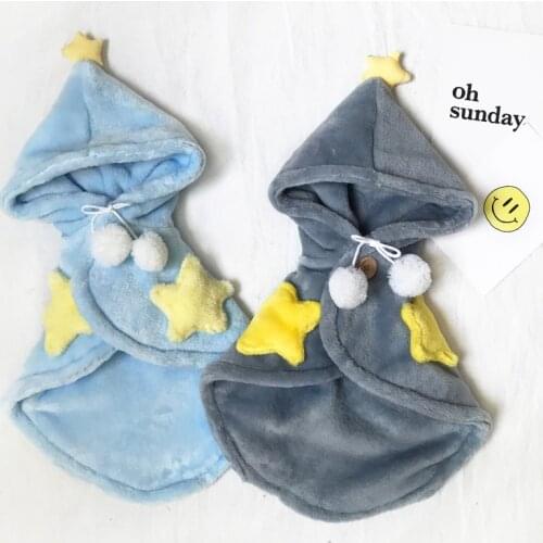 Winter Dog Clothes Flannel Dog Cloak Trench Cat Puppy Small Dog Costume Chihuahua Yorkie Poodle Pomeranian Schnauzer Clothing