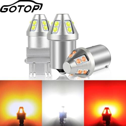 1pcs T20 1156 Led Bulb BA15S P21W BAU15S PY21W Car Turn Signal Lights BAY15D P21/5W 7440 7443 10SMD 3030 Chips T25 3157 R5W R10W