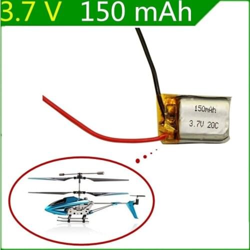 3.7V 150mAh for Syma S105 S107 S107G S109 S111 MJXRC s977/s009 Wltoy v319 1S 3.7V 150mAh Li-Po Battery 3.7V Helicopter Part 1PCS