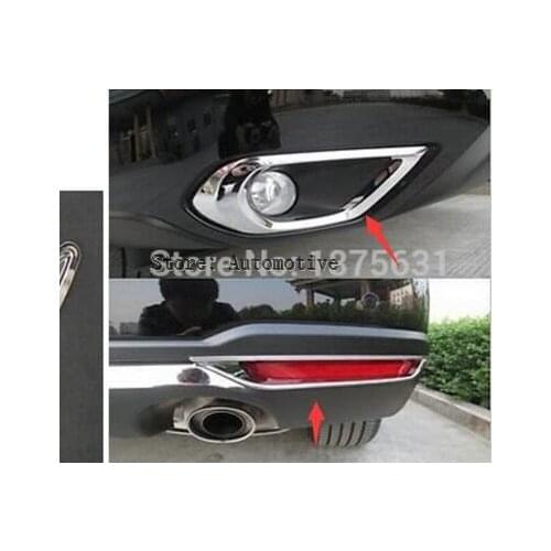 4 PCS Foglight Front +rear Fog Light Lamp Cover For Subaru Forester 2013 2014 2015 2016 2017