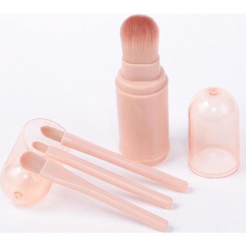 Four In One Makeup Brush Portable Retractable Multifunctional Mini Blush Waterproof Natural Brush Eyeshadow Loose Powder Brush