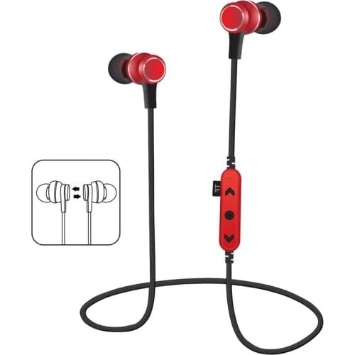 50PCS MS-T12 Bluetooth Earphone Wireless Headphones Bluetooth Headset sports in-ear headphones Magnetic wireless With Mic