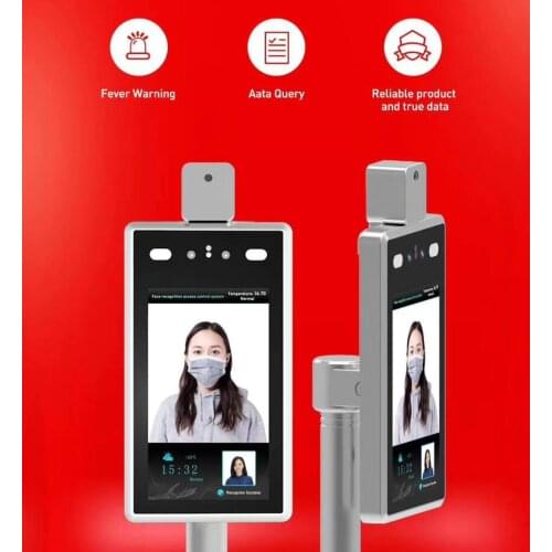 7 inch Temperature Indicator Dynamic Face Recognition Time Attendance Access Control System Employee face dynamic attendance