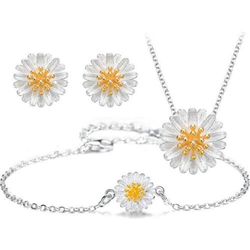 1 Pc Trendy Fresh Fresh Little Daisy Sun Flower Gold Bracelet For Women Girl Bracelet Anklet Jewelry