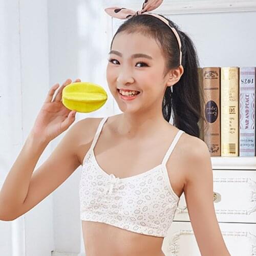 Girls bra cotton development period student underwear activity cup tube top comfortable breathable underwear youth cute teen