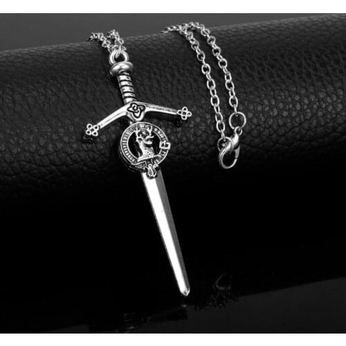 Dongsheng New TV Series Jewelry Outlander Necklace Beads Chain Choker Sword Pendants Necklace for accessories Collier Men Gifts