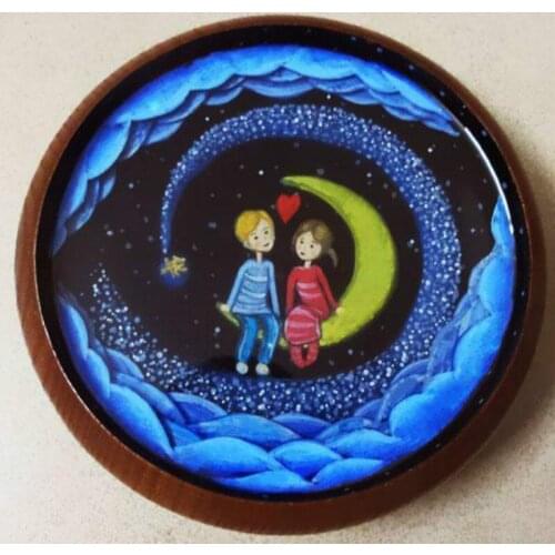 Estartek Customize Starry Sky Constellation Resin Painting Bowl for Birthday and Holiday Gift