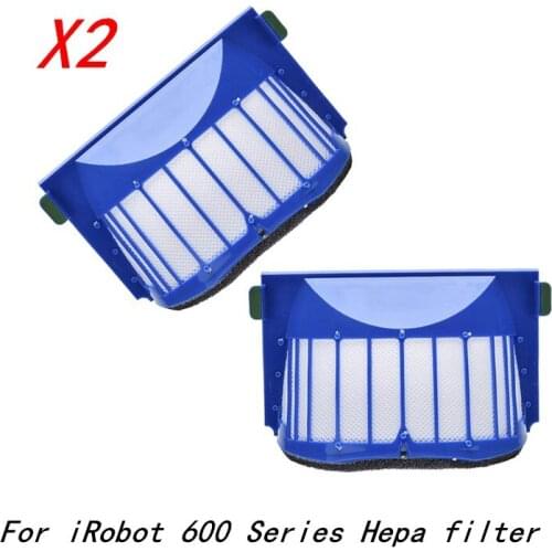 2pcs Hepa Air filter Accessroies Parts for iRobot Roomba 600 Series Robot Vacuum Cleaner kits Replacement 616 680 690 585 595