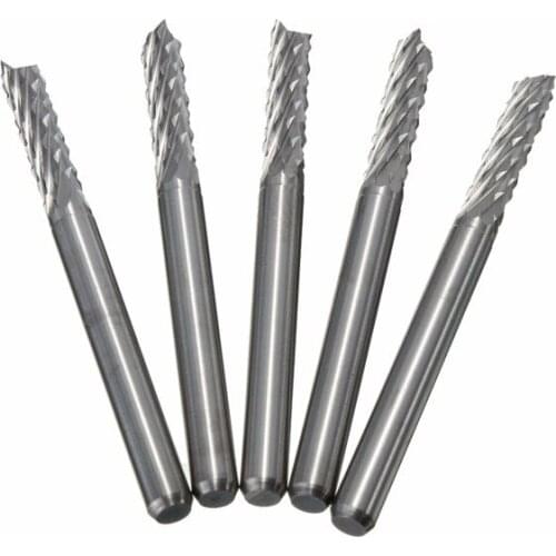 5 Pcs 3mm Micro Cnc Pcb Carbide Drill Bit 3.175mm Shank Tungsten Steel Cutter for Engraving Machine 3 Wood Milling Cutter